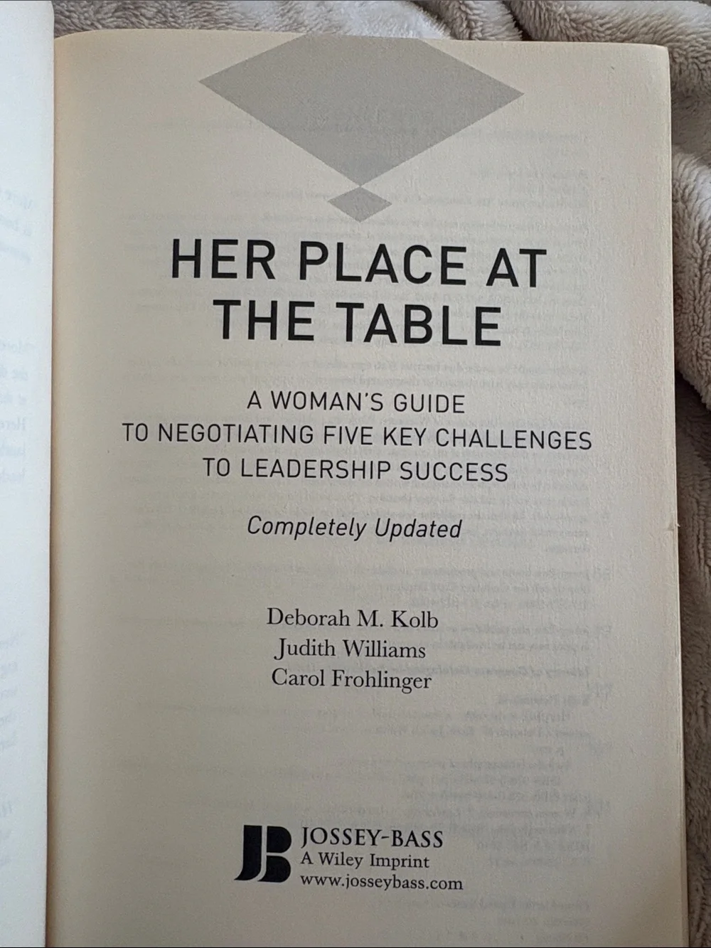 /Her Place at the Table by Deborah M. Kolb - White and Gray Paperback